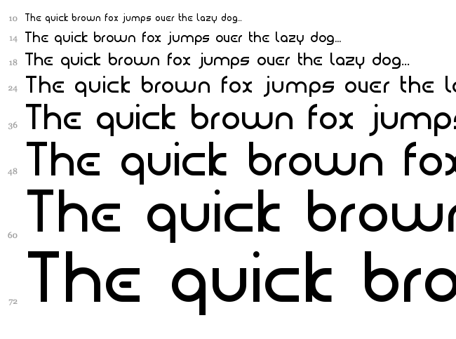 Bauhaus Modern font waterfall