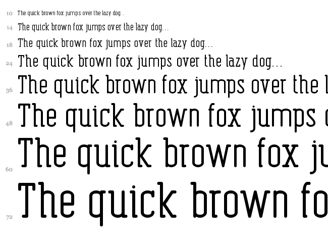 Dispensations font waterfall