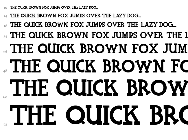 Halidians Blockserif font waterfall