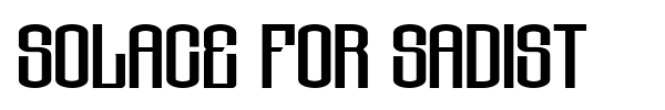 Fonte Solace for Sadist