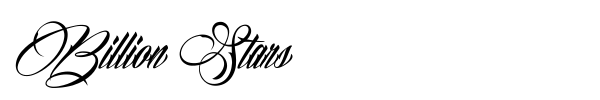 Billion Stars font preview