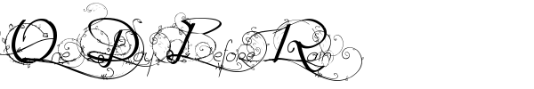 One Day Before Rain font preview