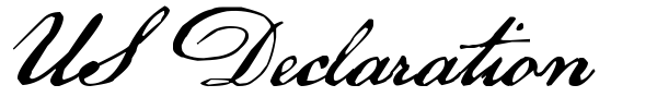 US Declaration font preview