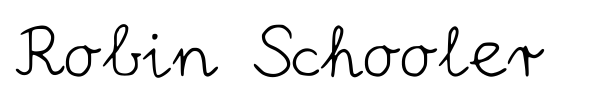 Robin Schooler font preview