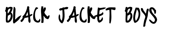 Black Jacket Boys font preview
