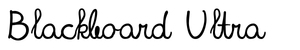 Blackboard Ultra font preview