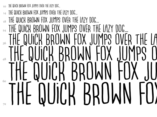 Breakfast font waterfall