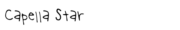 Capella Star font preview