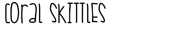 Coral Skittles font preview