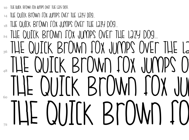 Coral Skittles font waterfall