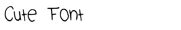 Fonte Cute Font
