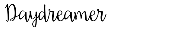 Daydreamer font preview