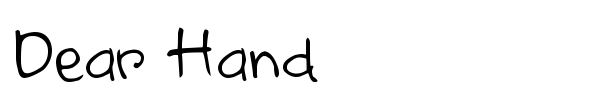 Fonte Dear Hand
