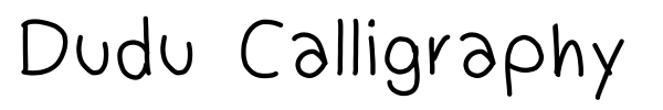 Fonte Dudu Calligraphy