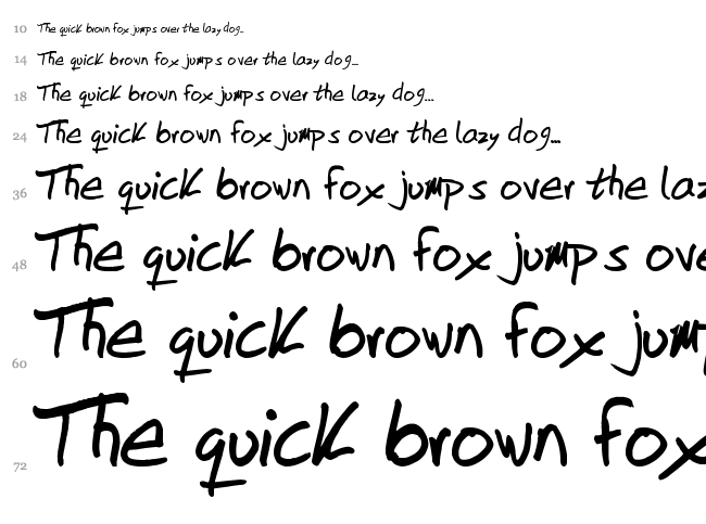 Dunton Writing font waterfall