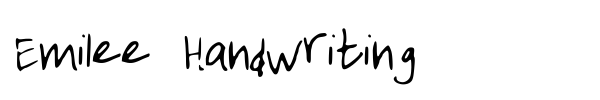 Fonte Emilee Handwriting