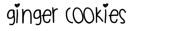 Ginger Cookies font preview
