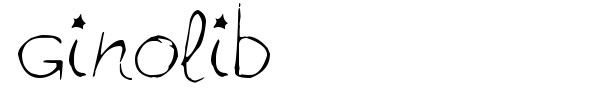 Ginolib font preview