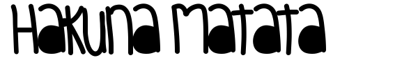 Hakuna Matata font preview