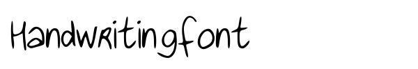Handwritingfont font preview