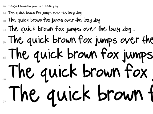 Hello Boomerang font waterfall