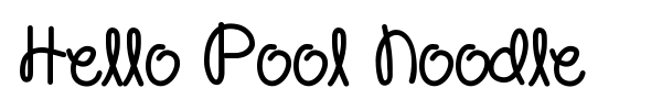 Hello Pool Noodle font preview