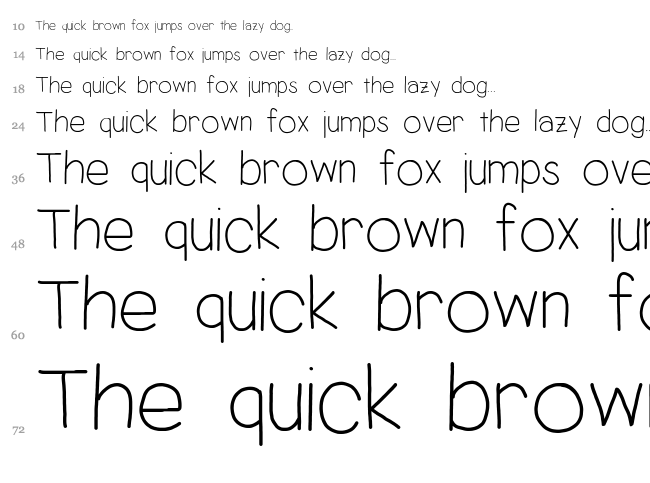 Jacquelyn's Hand font waterfall