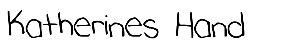 Fonte Katherines Hand
