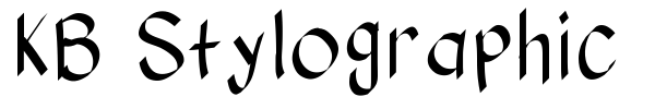 Fonte KB Stylographic