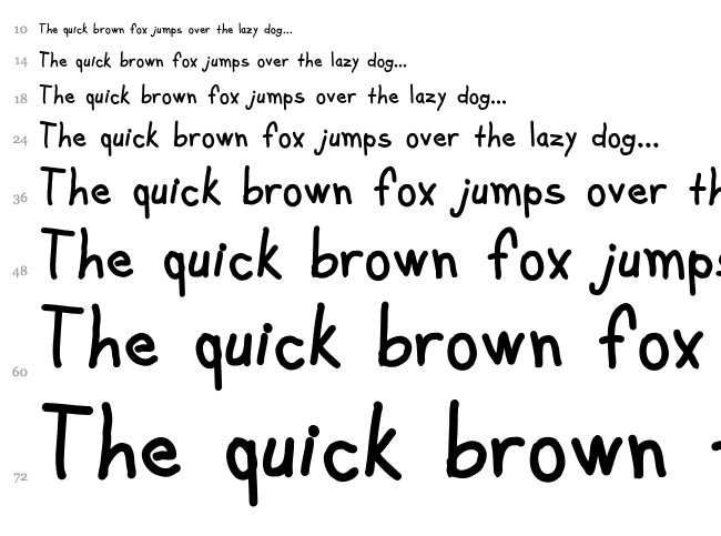 Kiddo-soup font waterfall