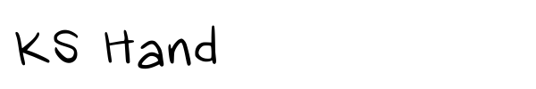 KS Hand font preview