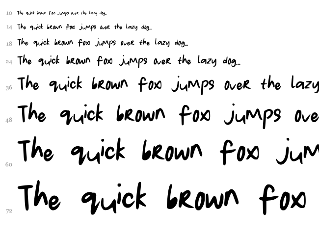 Lauwrites font waterfall
