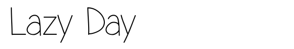 Fonte Lazy Day