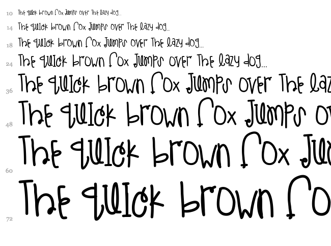 Little Teal Sue font waterfall