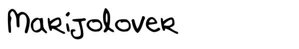 Marijolover font preview