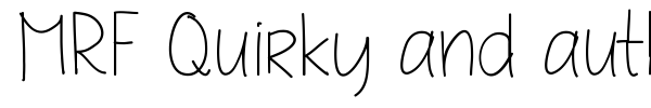 Fonte MRF Quirky and authentic hand font