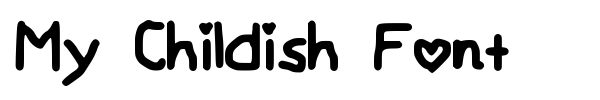 Fonte My Childish Font
