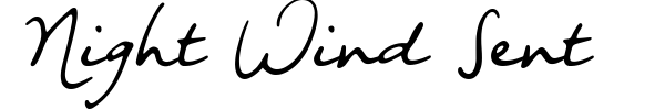 Night Wind Sent font preview
