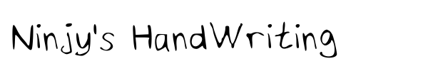 Ninjy's HandWriting font preview