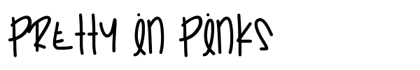 Pretty In Pinks font preview