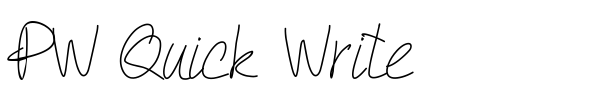 Fonte PW Quick Write