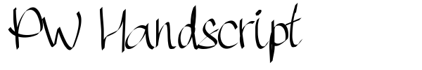 PW Handscript font preview