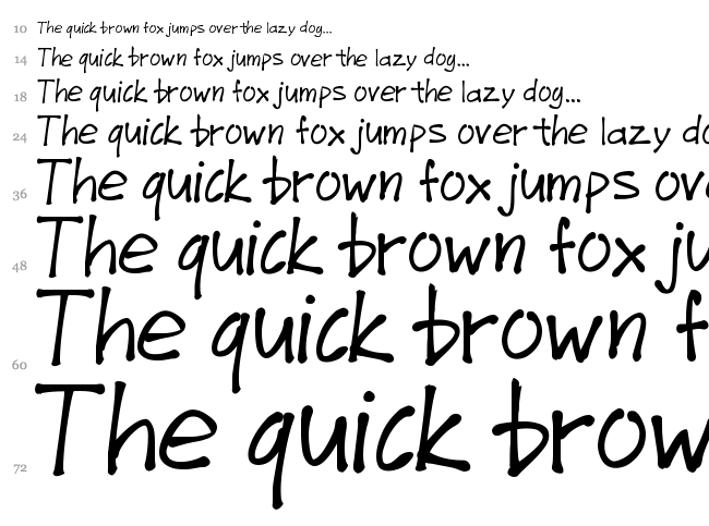 PW Junefont font waterfall