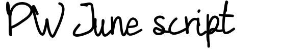 Fonte PW June script