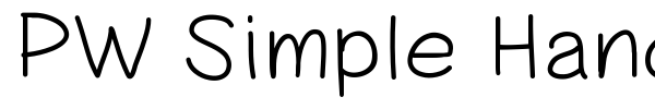 Fonte PW Simple Handwriting