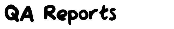 Fonte QA Reports