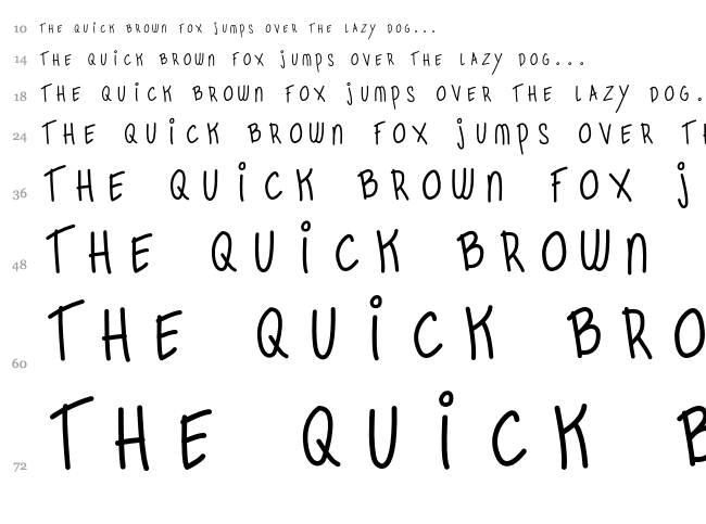 Retro Bagels! font waterfall