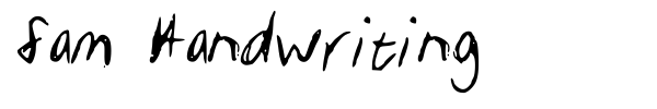 Fonte Sam Handwriting