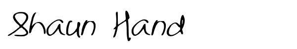 Shaun Hand font preview