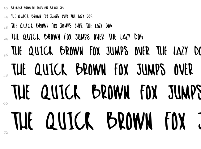 Skinish font waterfall